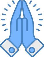 Praying Styled Badge vector