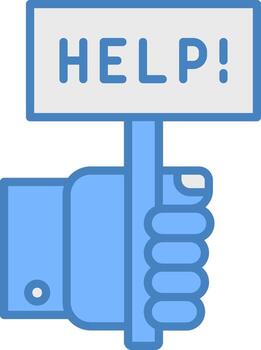 Help Cool Tone Object vector