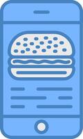 Order Food Color Block Symbol vector