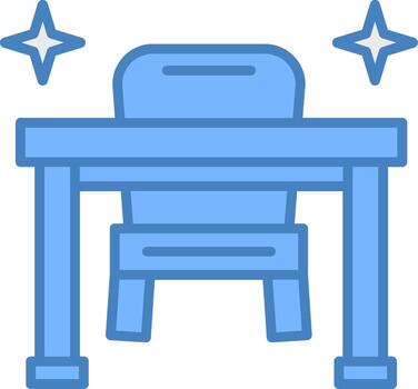 Table Solid Badge Object vector