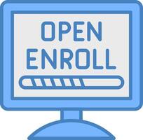 Open Enrollment Refined Pattern vector