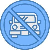 No Car Simplified Sketch Piece vector