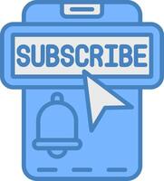 Subscribe Handcrafted Line Element vector