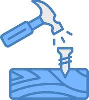 Carpenter Smooth Shape Graphic vector
