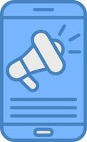 Megaphone Bold Grid Emblem vector
