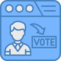 Online Voting Responsive Web Emblem vector