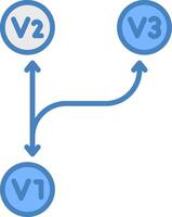 Version Control Digital Sketch Object vector
