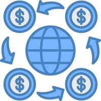World Financial Soft Tone Object vector