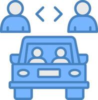 Car Sharing Seamless Interface Block vector
