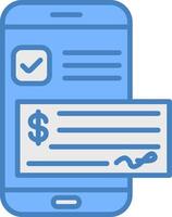 Paycheck Detailed Line Drawing vector