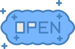 Open Futuristic UI Element vector
