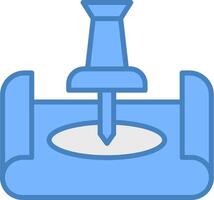Push Pin Monotone Visual Mark vector