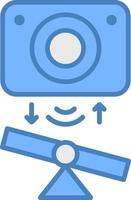 Tilt Sensor Neon Badge Element vector