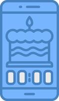 Birthday Solid Badge Object vector