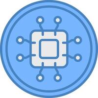 Ic Chip Futuristic UI Element vector
