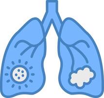 Lung Cancer Premium Grid Symbol vector