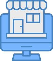 Online Shop Shadowed Grid Element vector
