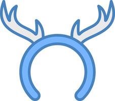 Reindeer Antlers Highlighted Badge Graphic vector