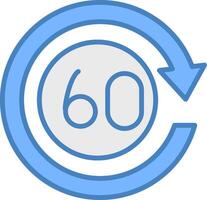 60 Days Simplified Sketch Piece vector