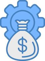 Asset Management Refined Icon Sketch vector