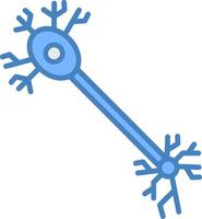 Bipolar Neuron Solid Badge Object vector