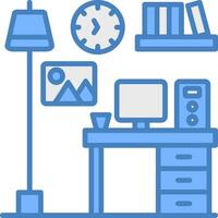 Computer Desk Core UI Symbol vector