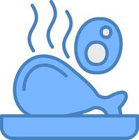 Ham Leg Sleek Visual Element vector
