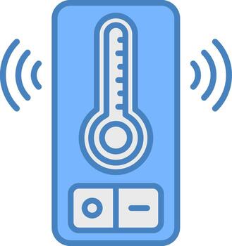 temperatura sensor compacto icono fragmento vector