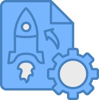 proyecto lanzamiento agudo tecnología símbolo vector