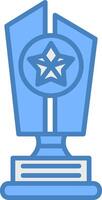 Trophy Star Tech Badge Concept vector