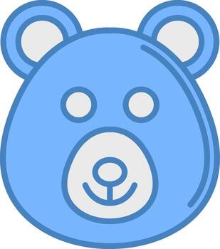 Bear Clear Line Pattern vector