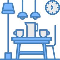 Coffee Table Universal Visual Symbol vector