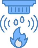 Fire Detector Handcrafted Line Element vector