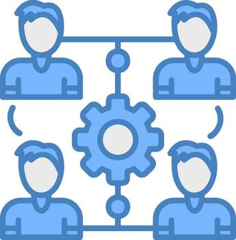 Process Iconic Grid Pattern vector