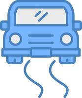 Slippery Road Conceptual App Symbol vector