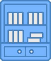 Bookshelf Advanced Line Graphic vector