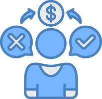 Customer Behavior Clear Line Pattern vector