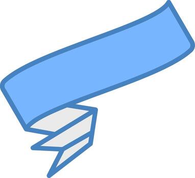 Folded Ribbon Futuristic UI Element vector