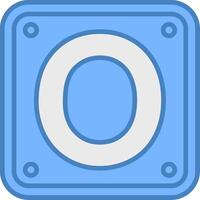 Letter O Futuristic UI Element vector