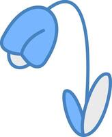 Snowdrop Sharp Outline Badge vector