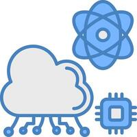 Cloud Bold Grid Emblem vector