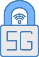 Padlock Futuristic UI Element vector