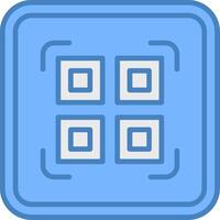 Qr Code Scan Bright Web Symbol vector