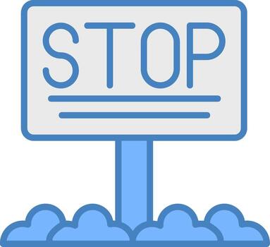 Stop Solid UX Block vector