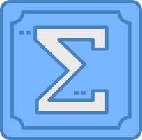 Summation Compact Icon Fragment vector