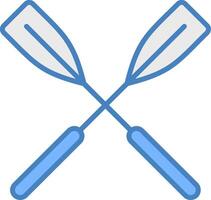Oars Bold Grid Emblem vector