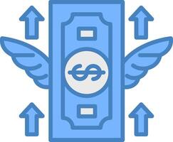 Flying Money Shadowed Grid Element vector