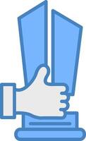 Trophy Cup Shadowed Grid Element vector