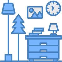 Bedside Table Isometric App Unit vector
