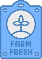 Farm Fresh Neon Badge Element vector
